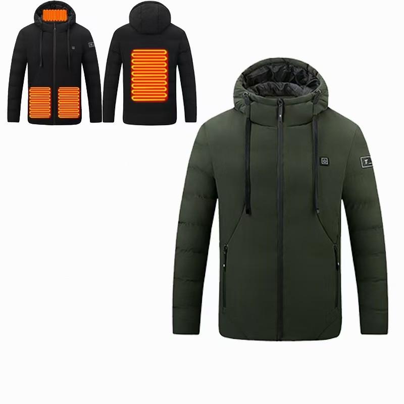 

Men s Winter Outdoor Insulated Casual Jacket - Thickened Hooded Plus Size Jacket 6XL
