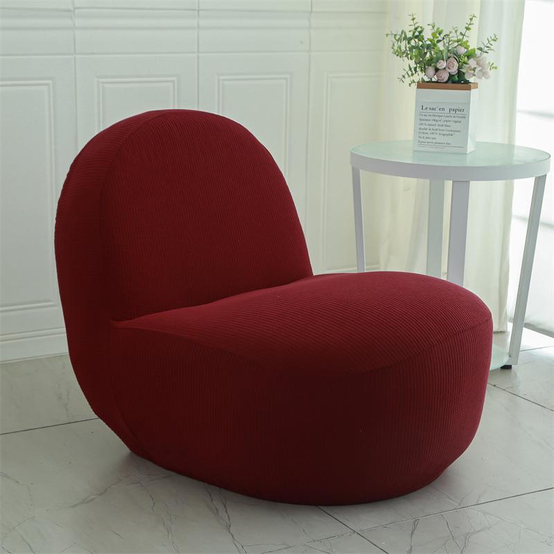 

White Round Fat Man Sofa Cover Full-cover Sofa Cover Cloth Anti-cat Scratch Sofa Cover Lazy Dust Resist Sofa Shield 53*60*39cm
