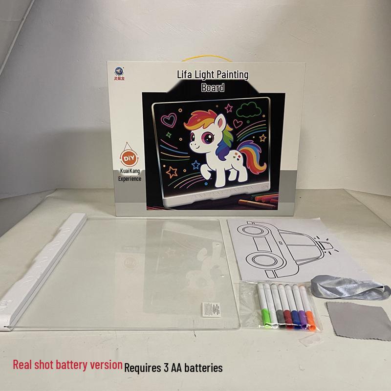 Hand-Painted Erasable Luminous Acrylic Message Board - Anti-Scratch Advertising Display