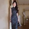 Blue sleeveless national style new Chinese Suzhou long cheongsam improved young 1011 new women's high sense summer