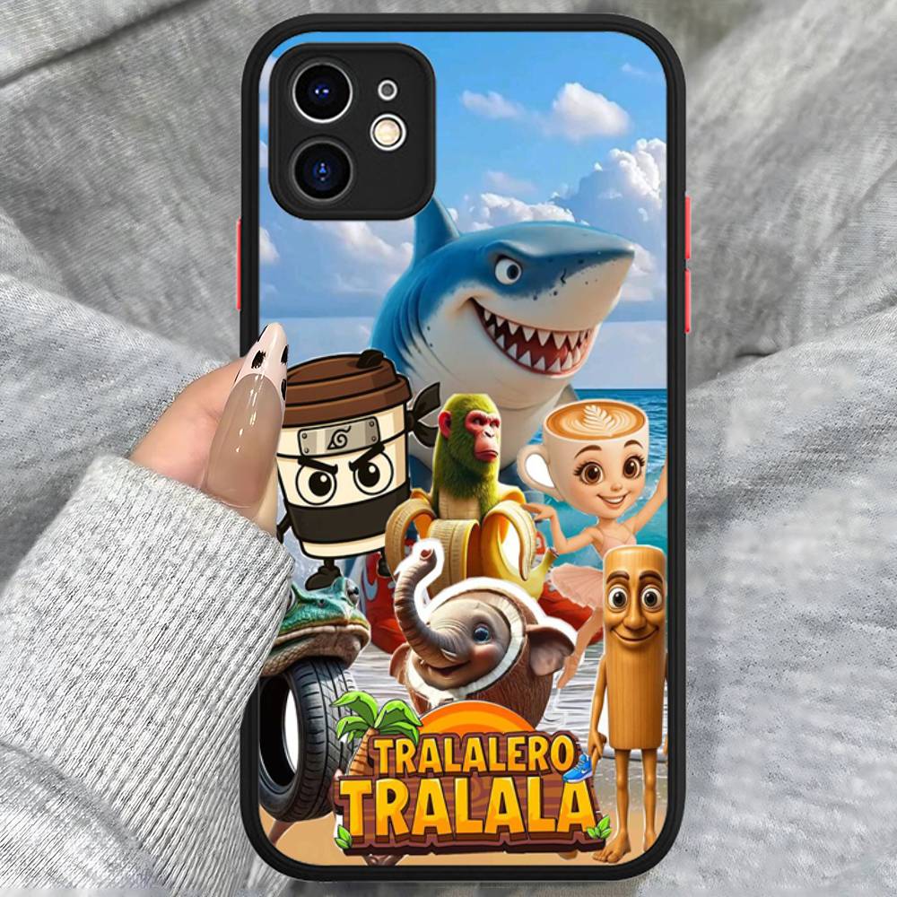

Italian Brainrot Tung Tung For IPhone 15 16 Pro Max 11 12 13 14 XS XR X Plus 16E Matte Translucent Phone Cover iphone 13