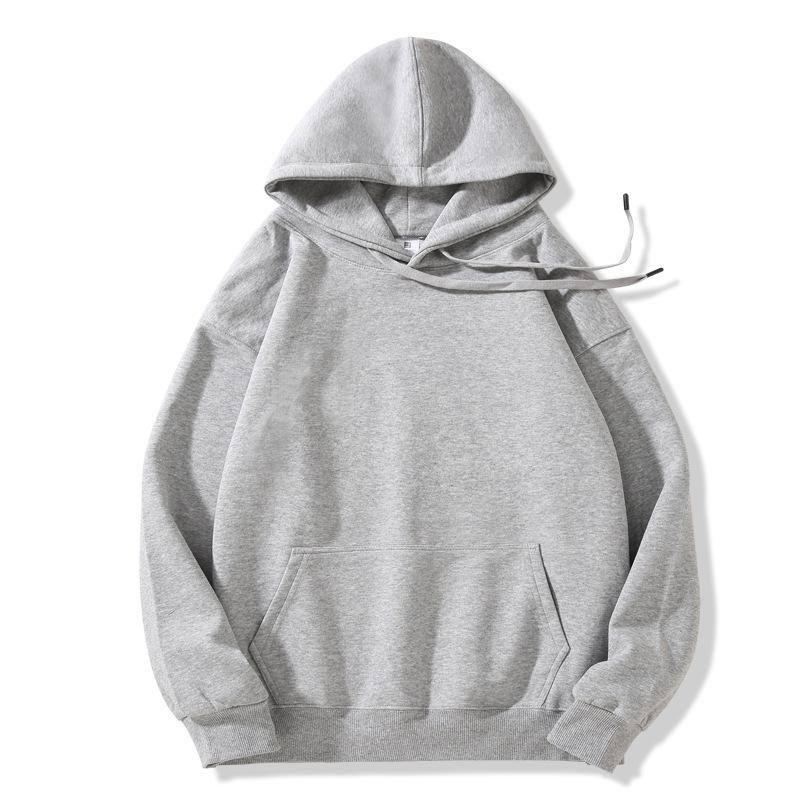 2025 autumn and winter new hooded sweater women's solid color college style loose casual velvet popular trendy brand Japanese and Korean style