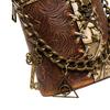 Johnature Retro Cowhide Bucket Bag Steampunk Rivet Chain Genuine Leather Women Hand Bag Fashion Small Shoulder Bags