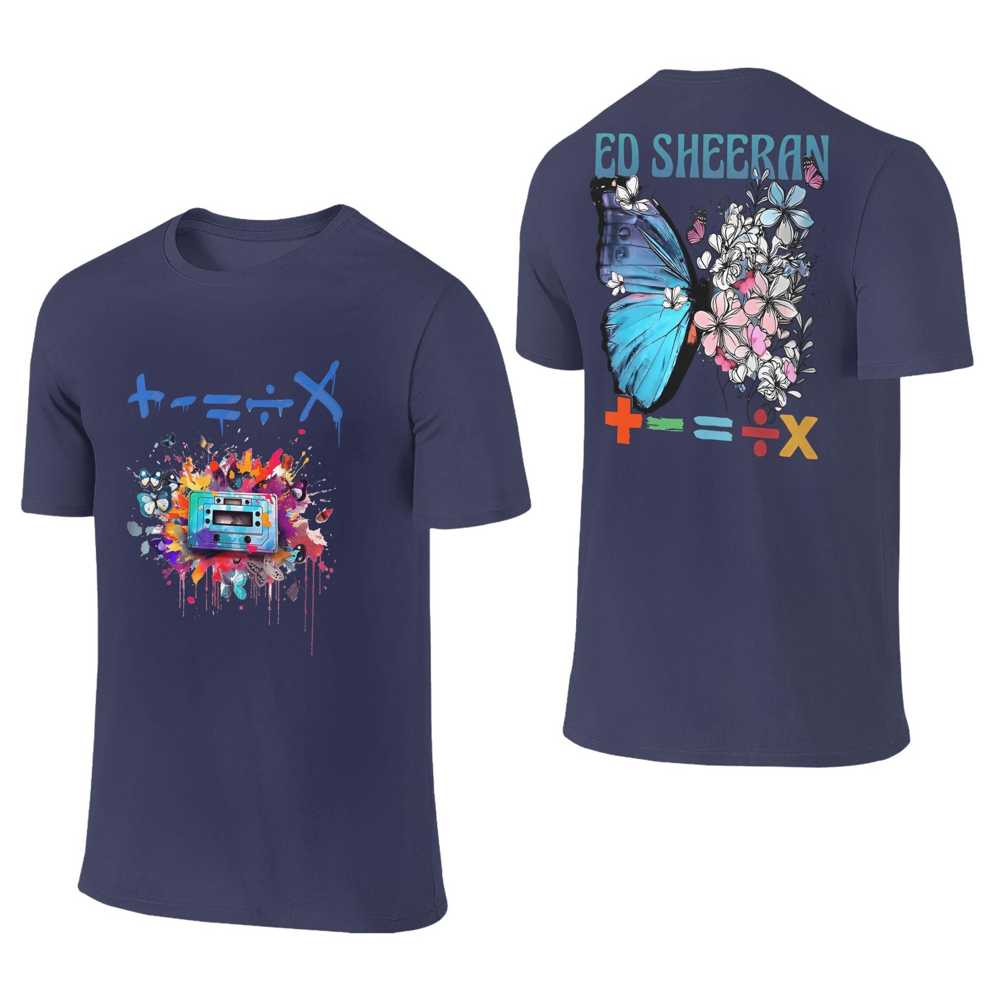 

Ed Sheeran Butterfly T-Shirt Summer Classic T Shirts 100% Cotton Hip Hop Tee Shirt For Couple Short Sleeve Design Tops 4XL