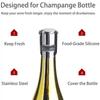 Portable Steel Champagne Bottle Stopper Shiny Wine Bottle Stopper Sealer, Leak-proof Bubble Sealing Tools Wine Beer Cork Plug
