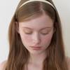 KINDABABY essential ribbon line head band - cream
