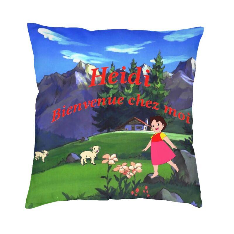 Heidi And Clara Cushion Cover Doublesided 3D Printing Alps Mountain Girl Throw Pillow Case for Sofa Pillowcase Home Decoration