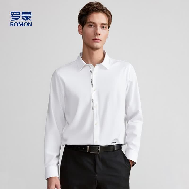 Romon Men s Long Sleeve Business Casual Shirt 52