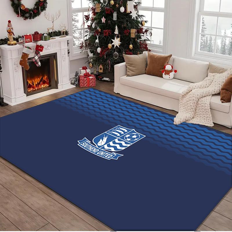 1PC rug Southend Crest Design Carpet, Chair Rug,Area Rug for Office Bedroom living rooms bedroom, Doormat decor Christmas fan gifts