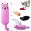 Legendog 5Pcs Bite Resistant Catnip Toy for Cats,Catnip Filled Cartoon Mice Cat Teething Chew Toy