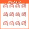 Baby Birthday Celebration Cake Decor Kit With Pink Glitter Paper Flags Event For
