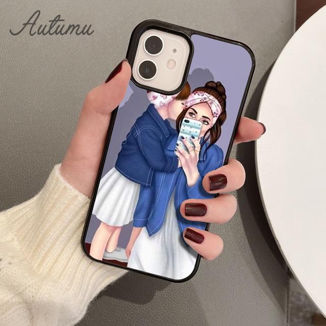 Dziecko mama mama matka dziewczyna królowa etui na telefon iPhone 11 12 13 14 Pro Max mini XR XS SE 2020 7 8 Plus Samsung S21 S22 shell