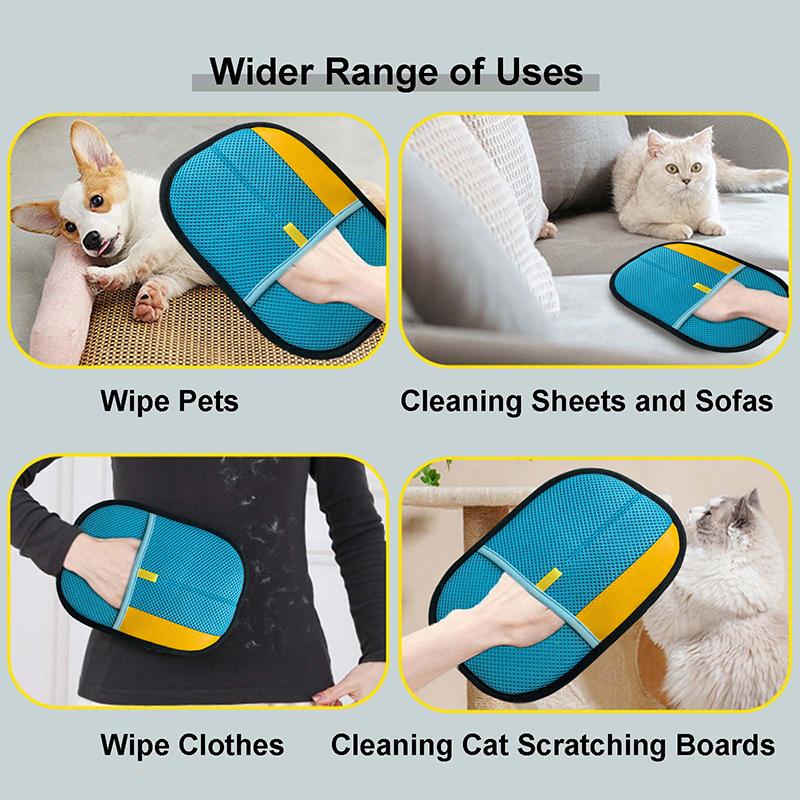 Hot Sale The Magic Brush Pet Hair Remover Extra Thick & Durable Grooming Electrostatic Gloves For Cat Dog