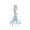 925 Sterling Silver Princess Crown Charms Heart Love Lock Feather Clear CZ Pendant Beads Fit Silver 925 Bracelet Jewelry Making