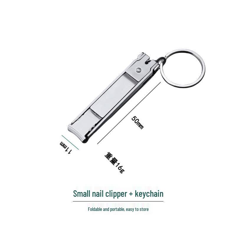 Ultra-thin Stainless Steel Folding Nail Clippers in Various Sizes - Multi-functional, Portable Household Clippers with Customizable LOGO