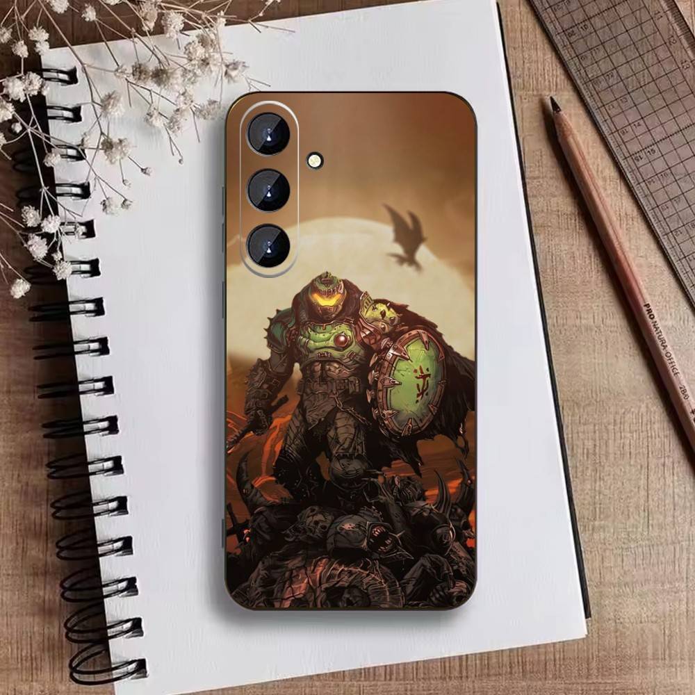 G-Game D-doom Phone Case For Samsung Galaxy A73,A21s,A22,A31,A52,A53,A71,A41Soft Black Shell