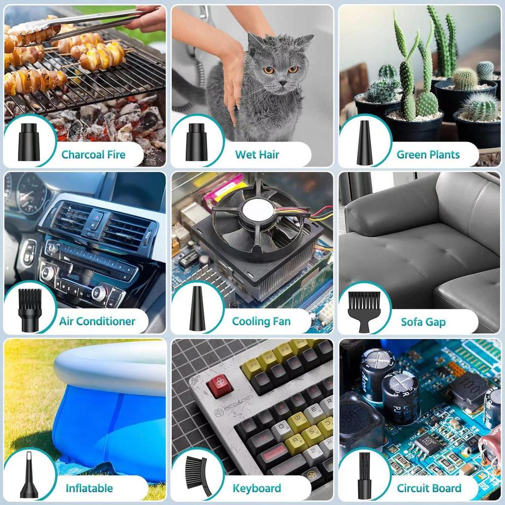 High-Power Wireless Car & Keyboard Vacuum Cleaner with USB Charging