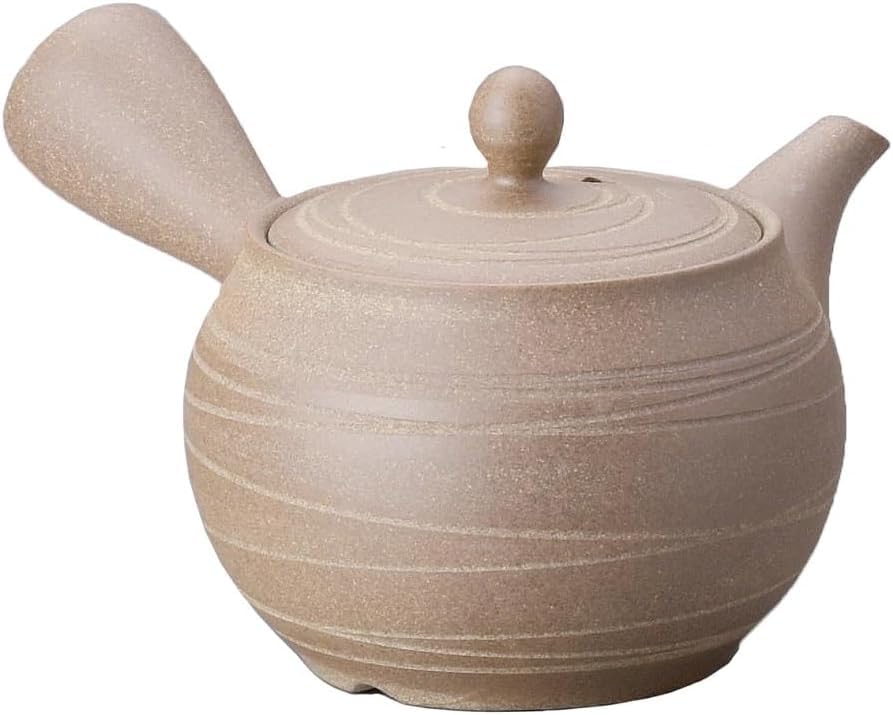 Ямакиикай Якишимэ Кюсу (Чайник Яки-шимэ) от Моримаса, с оби, 17 x 10 x В10см, керамика Токонаме, Y431, Вместимость: 470 куб.см, Бежевый