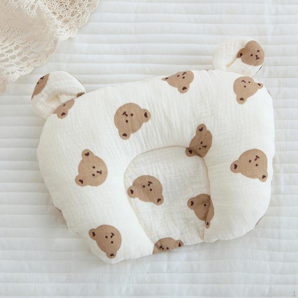 Newborn Pillow Portable Head Shaping Cartoon Comfortable Neck Support Bear