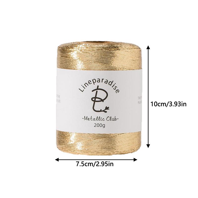 Korean Popular Line 1Mm Silver Core Wire, Golden Thread Crochet Line For Diy Handmade Bags, Christmas Decoration Wire