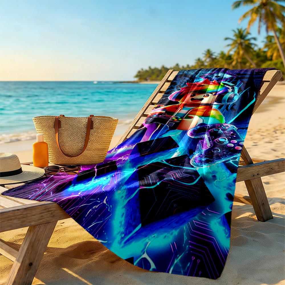 Roblox Strandtuch Hohe Saugfähigkeit & Schnelltrocknend Bequem Leicht Perfekt für Reisen Yoga Camping und Schwimmen