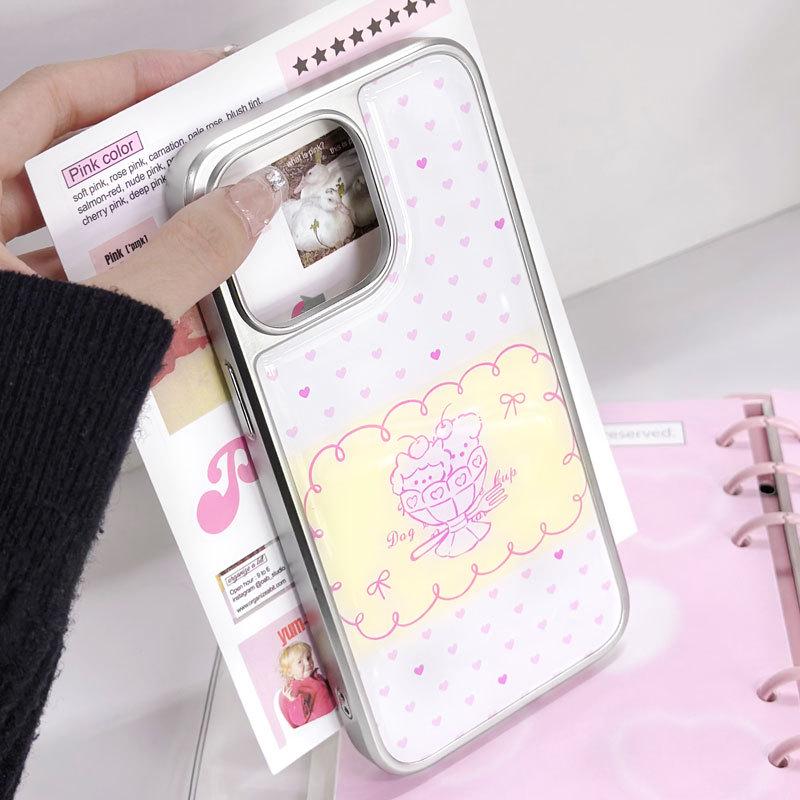 Zhitai Silver Electroplated Edge Drip Glue Case for iPhone 13/15 & Huawei P70 Pro