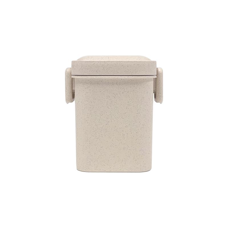 Eco-friendly Wheat Fiber Hot Soup Bowl with Cover Microwave Jar Plastic Soup Container Mug with Lid Packaging Box Soup Cups