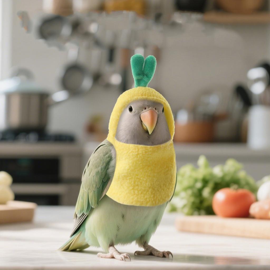 Parrot Pineapple Hooded Pullover Pet Costume Windproof Warm Outdoor Wear Cute Bird Transformation Outfit for Small Animals