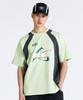 Color Block Graphic T-Shirts [Lime]