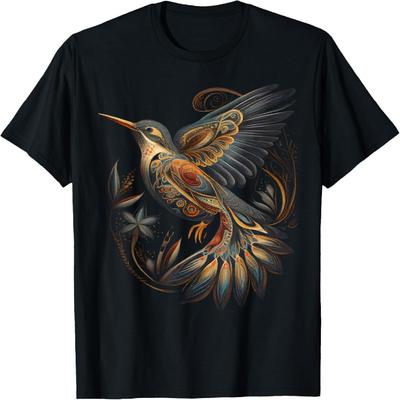 Hummingbird Native American Indian Tribal Graphic T-Shirt