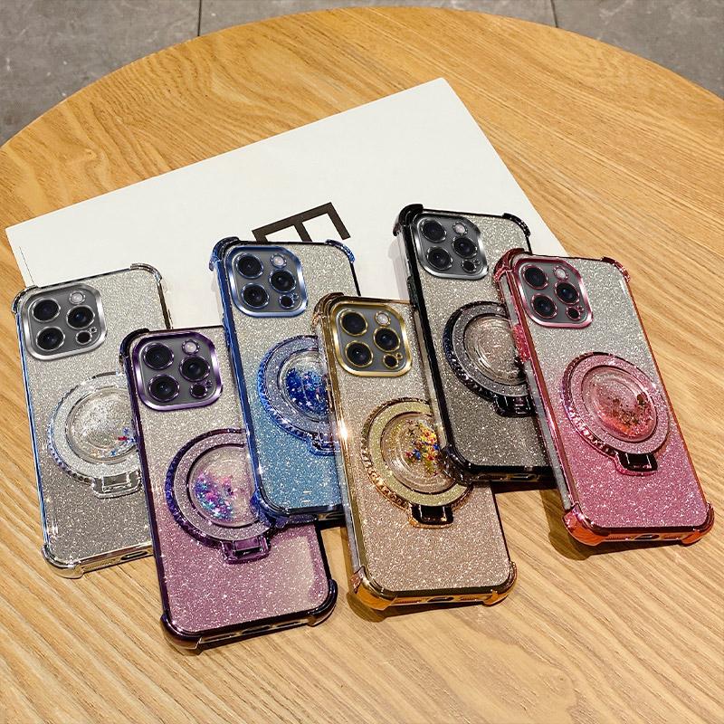 Glitter Gradient Phone Case For XiaoMi 17 Pro Max 15 15s 15T 14 14T 13 13T 12 12S 12X 12T 11 Ultra Electroplated Clear Cover