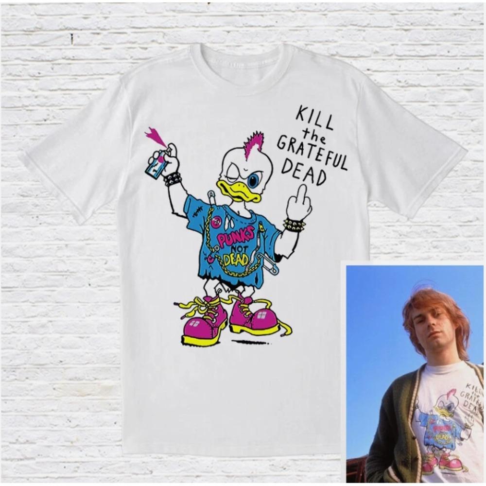 

Футболка Курта Кобейна 90-х Хип-хоп Уличная одежда Топы Женская Мужская Футболка с коротким рукавом Унисекс Рэп Футболка Y2K Одежда Смешные Подарки для фанатов 4XL