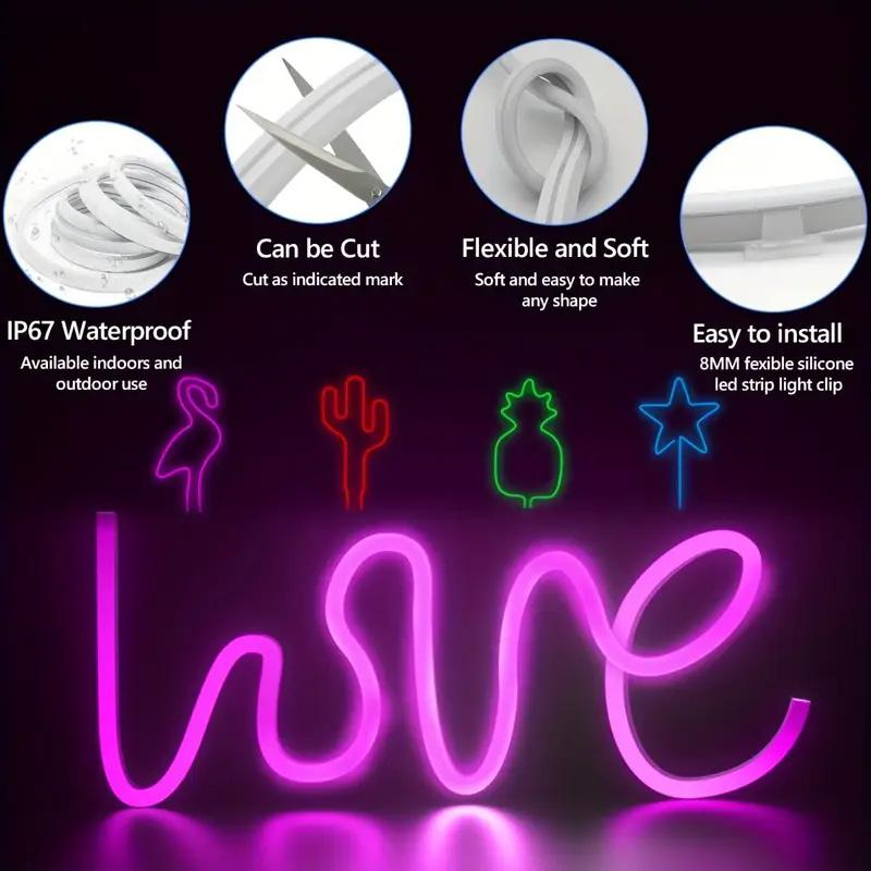 DC24V 3535 RGB LED Neon Rope Lights Color Change Music Sync Control with App/Remote Waterproof Flexible Lamp for Indoor Outdoor