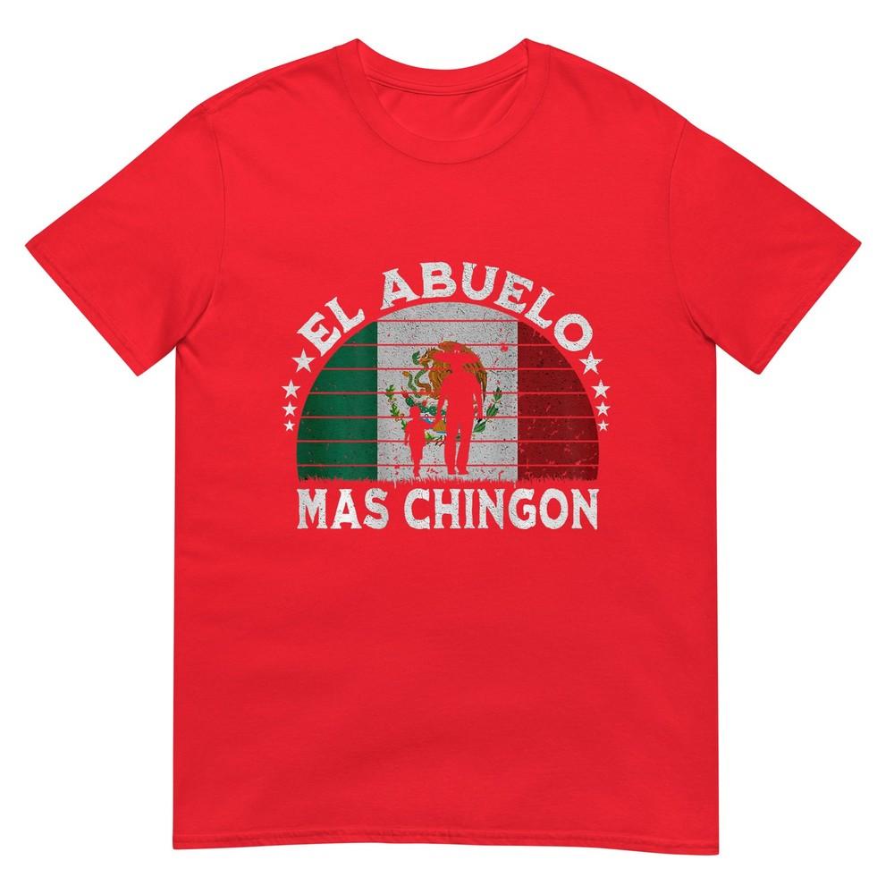 El Abuelo Mas Chingon Mexican Grandpa Cinco De Mayo Flag Tshirt S