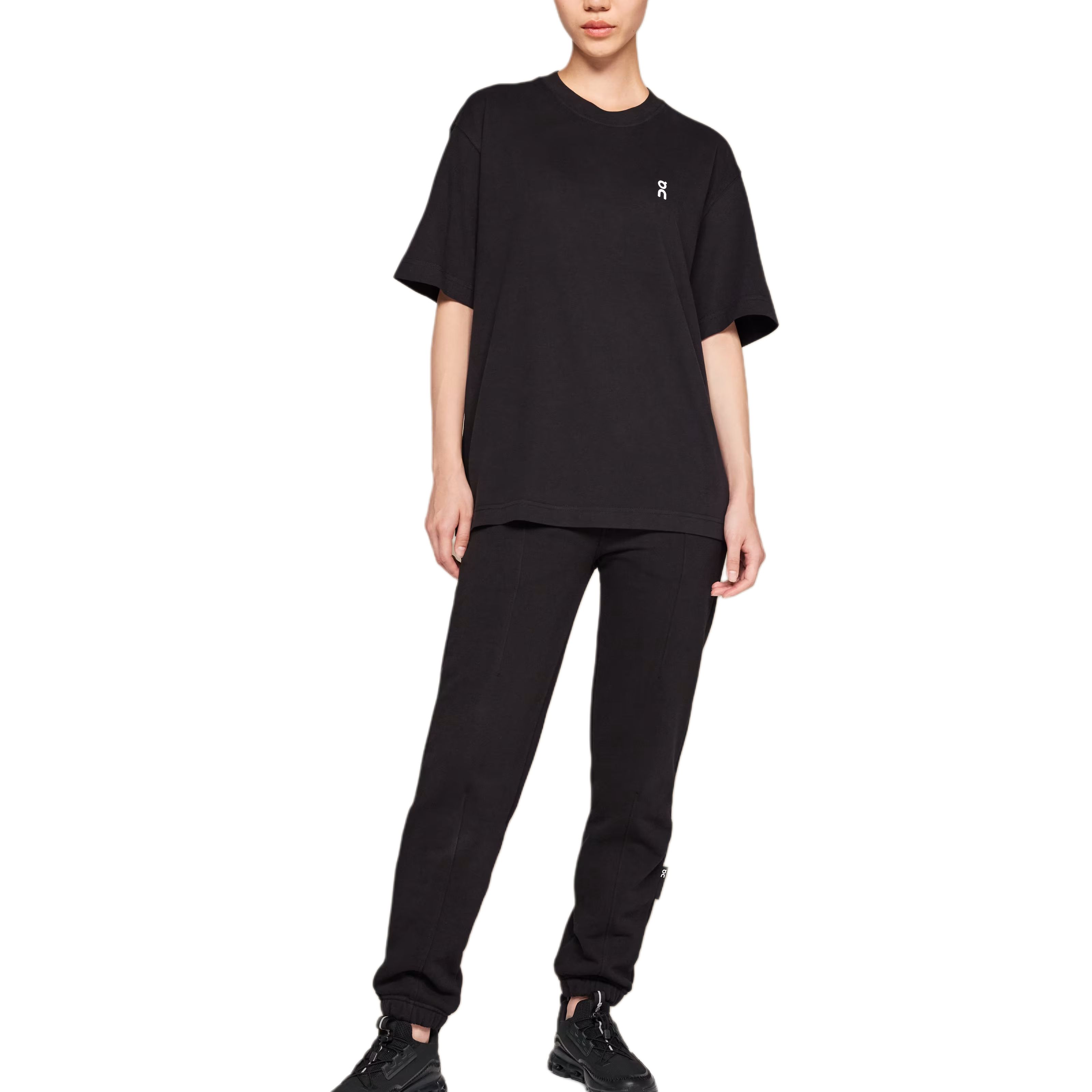 

On Ang Pao Club влагоотводящая свободная удобная повседневная футболка с коротким рукавом унисекс топы черного цвета 1WE10060553 XS