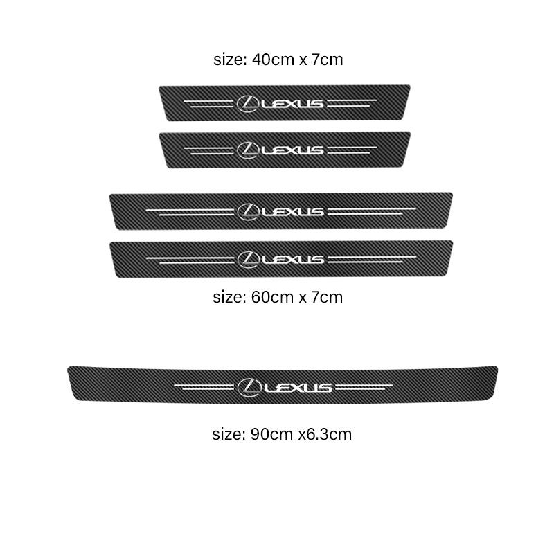 1/4/5 Pezzi Striscia Protettiva per Davanzale Porta Auto in Pelle Fibra di Carbonio Per Lexus F SPORT GX460 Ct200h IS250 ES 220D IS200 Fsport GS GX IS