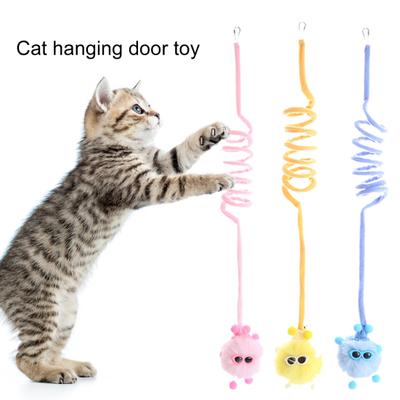 1 Set Giocattolo Teaser per Gatti Palla in Pelliccia di Coniglio Resistente ai Graffi Animale Domestico Gattino Gatto