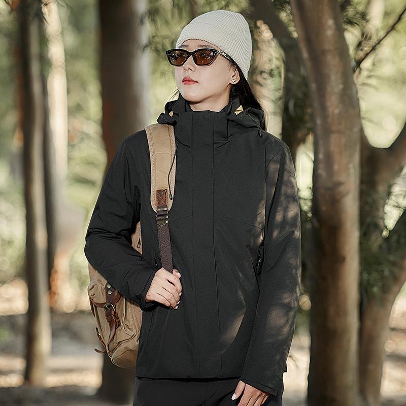 Herbst- und Winterjacke Baumwollfutter Graphenheizung Drei-in-eins Bergsteiganzug für Herren und Damen