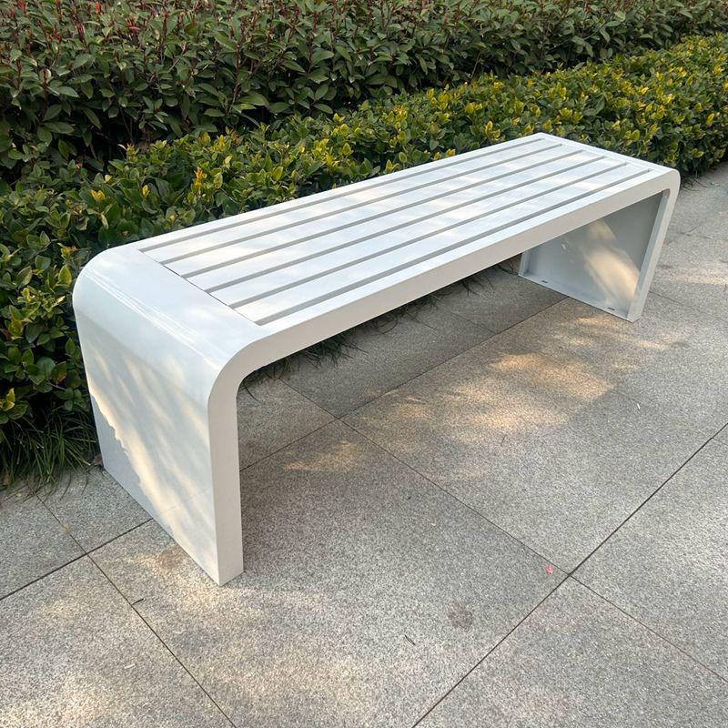 Wrought Iron Outdoor Bench with Backrest
