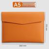 A4 Textured Leather File Bag, Custom Logo, Waterproof, Large Capacity Document Holder