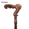 Brown Skull Wooden Fashion Walking Stick Decorative Vampire Cospaly Party Wood Walking Cane Halloween Mace Wand Crosier 96cm