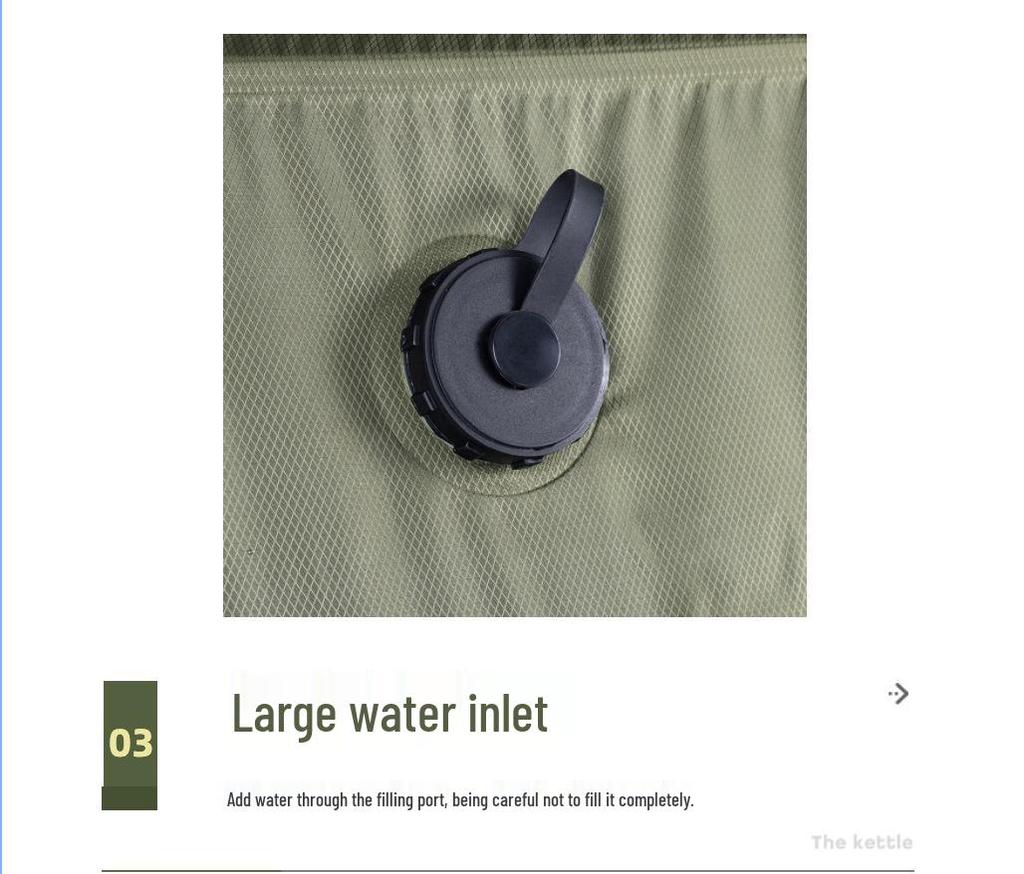 Portable Thickened Solar Shower Bag for Outdoor Camping and Water Storage