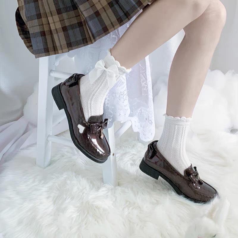 Lolita Japanische Schleife Spitze Niedlich Weiches Mädchen JK Mittelhohe Socken