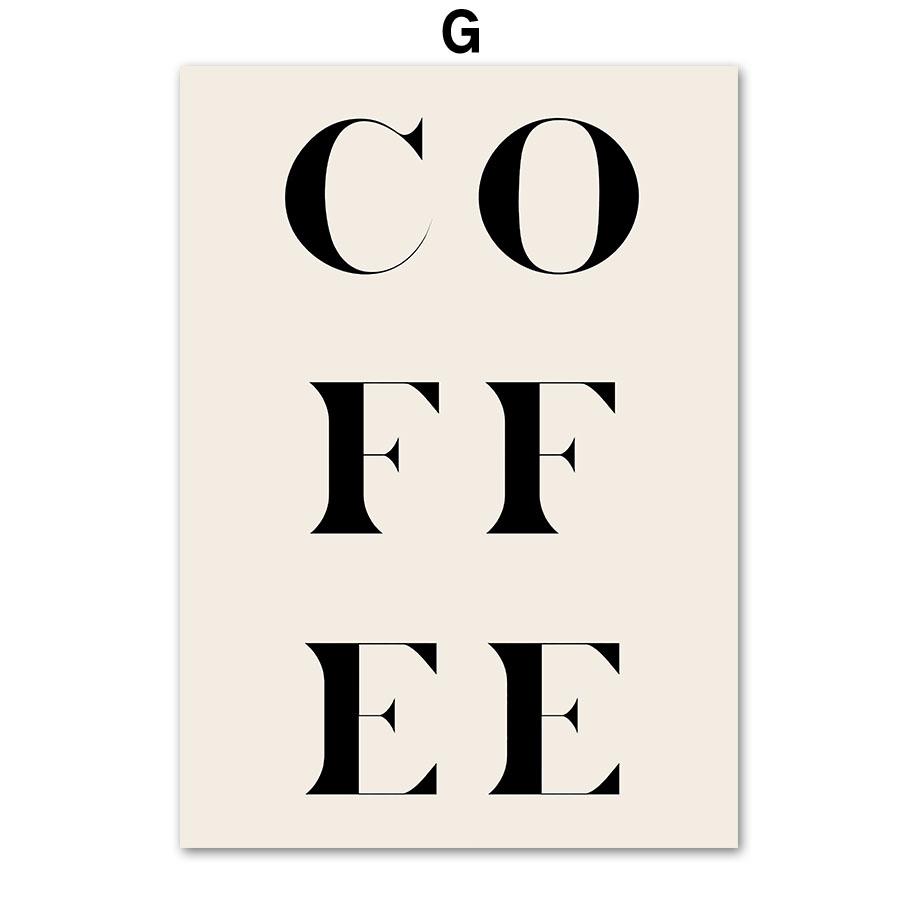 Abstract Coffee Line Definition Coffea Arabica Wall Art Canvas Painting Posters And Prints Wall Pictures Cafe Bar Kitchen Decor