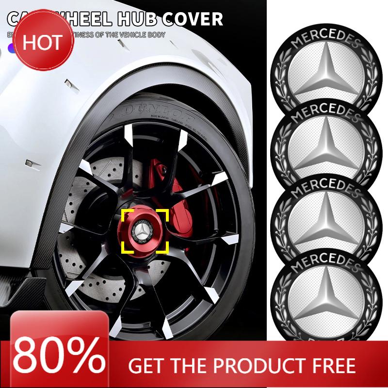 Autocolant Auto 4 Bucăți 56mm Emblema din Aluminiu Capace Centru Jantă Auto Autocolant pentru Mercedes Benz Clasa B/C/E/S Clasa A C200L GLC GLK Ne