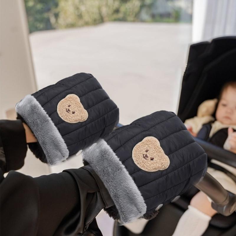 Adjustable Strollers Waterproof Gloves With Soft Lining Windproof Hand Cover Hand Warmer For Parents Caregivers