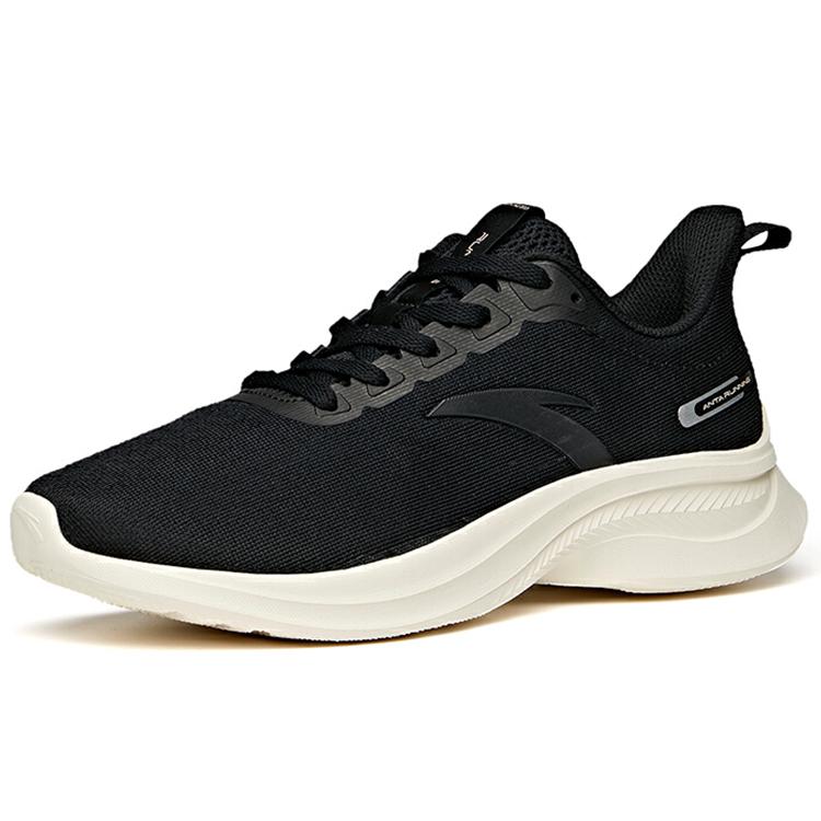 New Anta Hydrogen Run Cushioning, Slip Resistant, And Abrasion Resistant Low Top Running Shoes Women's Black White 122125570-1