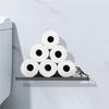 Floating Shelf Toilet Paper Holder Wood Plate Funny Couple Modern Towels Rack Wall Mount Tissues Organizer Couple