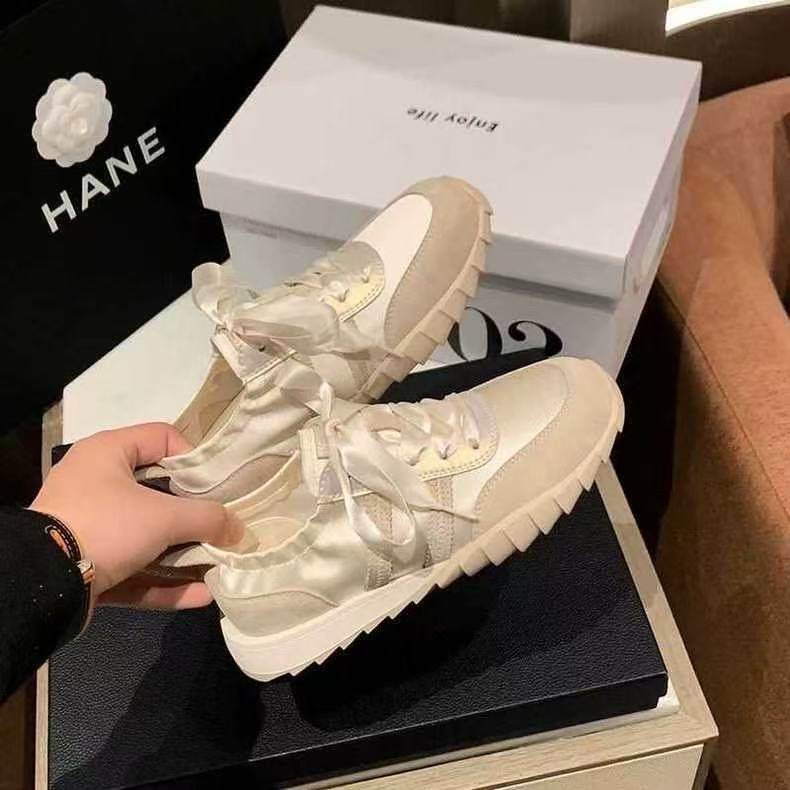 Satin summer breathable ballet training shoes fight heightening soft-soled casual sports Forrest Gump shoes