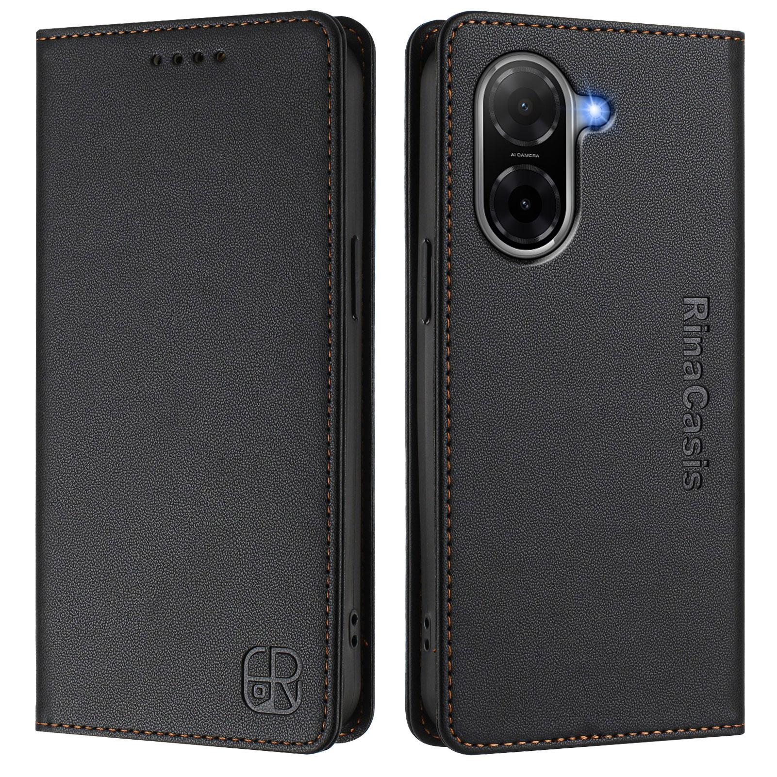 

Для Xiaomi Poco C71 4G/Xiaomi Redmi A5 4G (171.7*77.8*8.3мм) Шкіряний чохол RINACASIS RC01 Чохол для телефону з RFID-блокуванням Гаманець Підставка Black